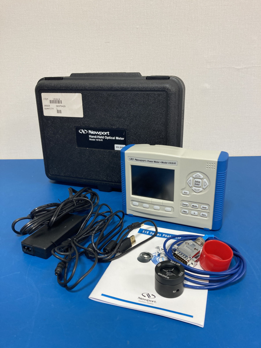 【RL-717】Newport ハンドヘルド光パワーメータ 1918-R フォトディテクタ 818-UV付属