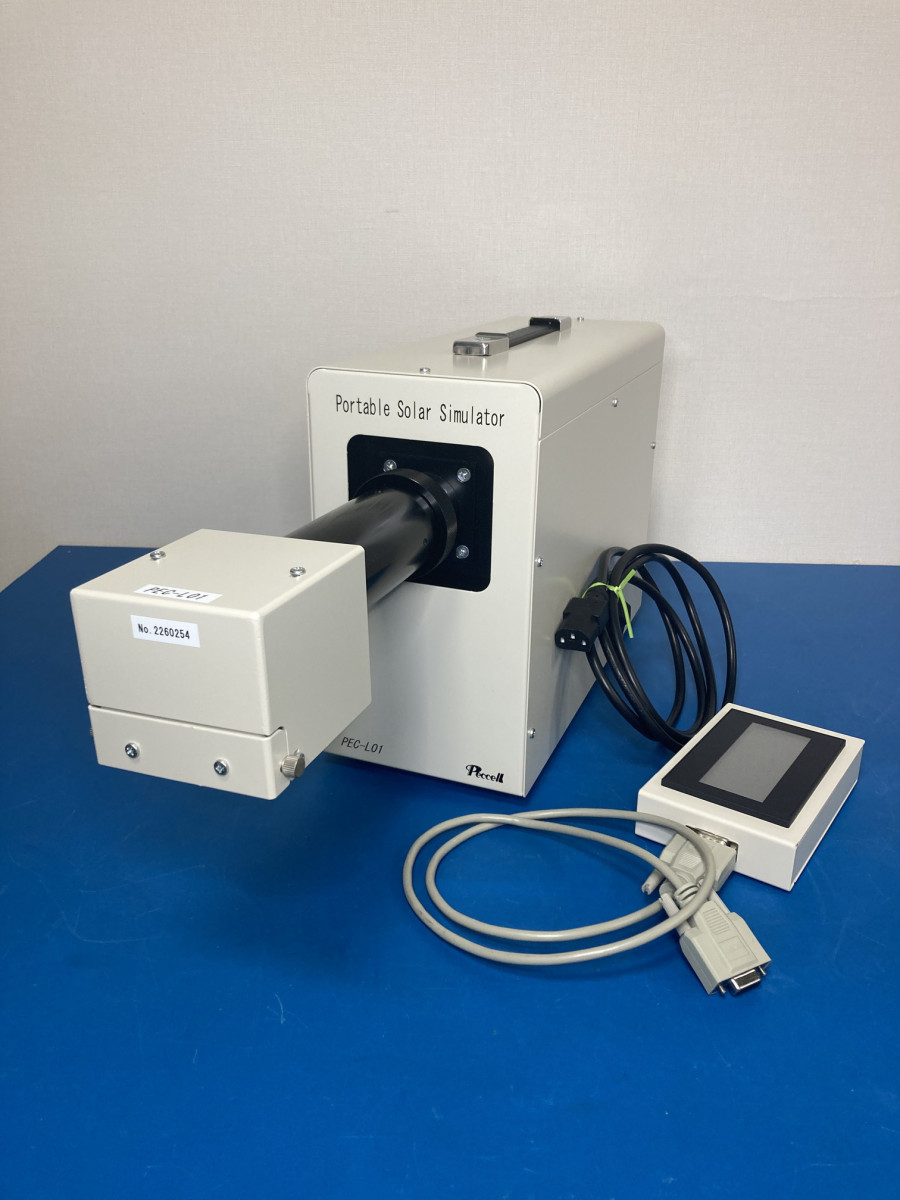【RL-748】ペクセル Peccell 小型ソーラーシミュレーター PLC-L01 太陽電池セル評価・光照射試験に！