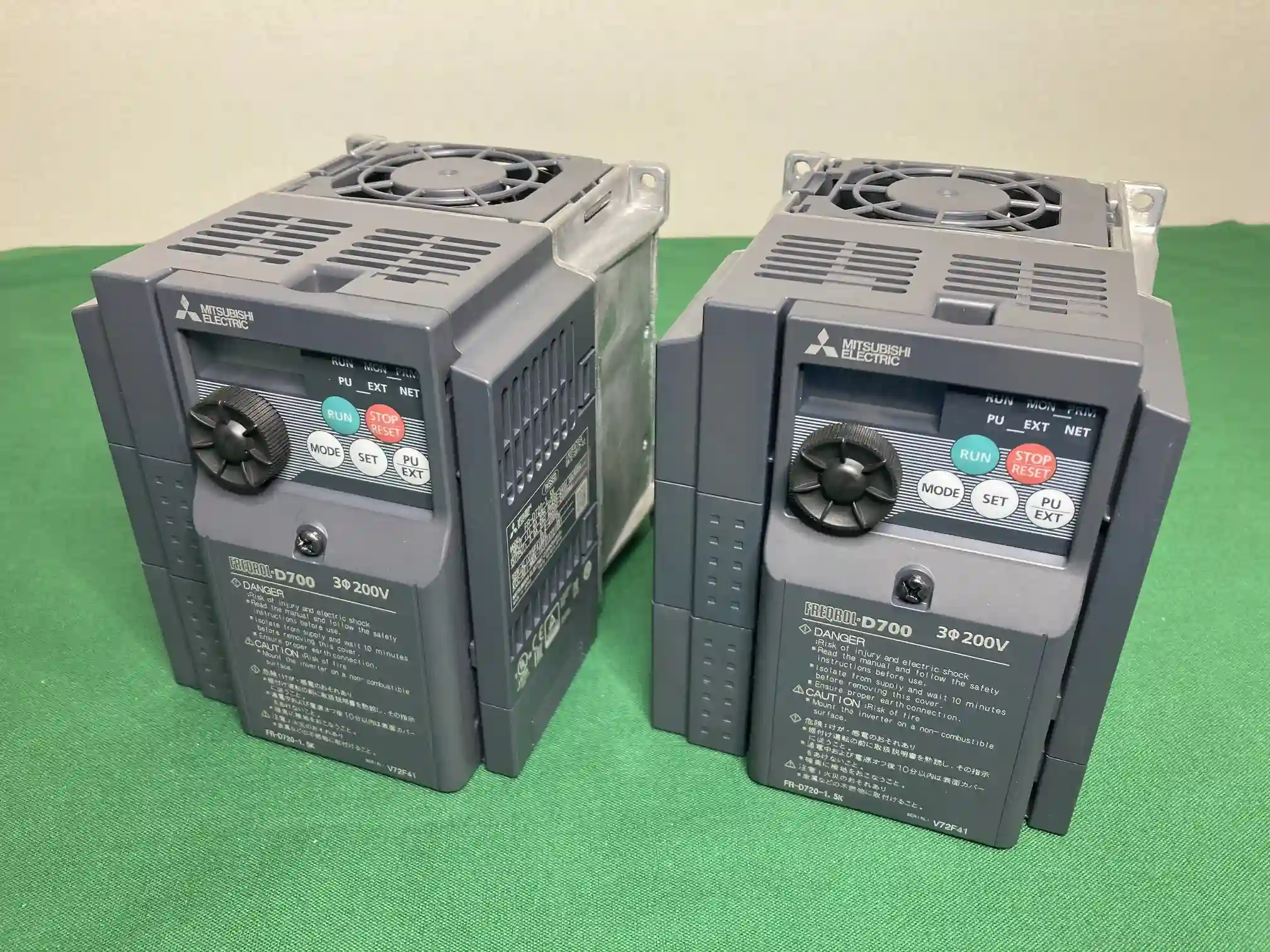 【RL-865】三菱電機 MITSUBISHI ELECTRIC 汎用インバータFREQROL FRD7201.5K ☆2台セット! 保守バックアップ用に！